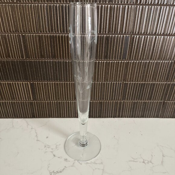 Vintage Etched Crystal Bud Vase - Picture 2 of 5